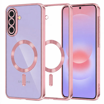 Capa MagSafe para Samsung Galaxy A37 5G, Techsuit, Luxury Crystal, Rosa