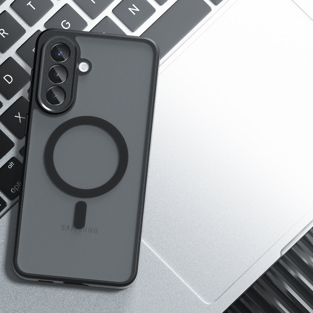 Capa MagSafe para Samsung Galaxy A37 5G, Techsuit, PureFrost, Preta Fosca
