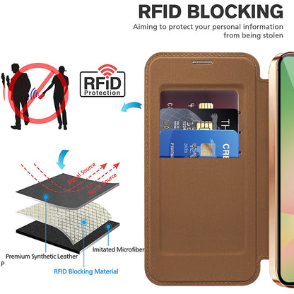Capa MagSafe para Samsung Galaxy A37 5G, Techsuit, SmartMag Book, Castanho