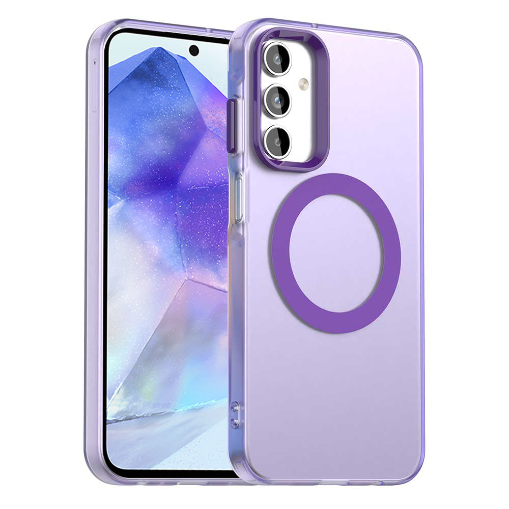 Capa MagSafe para Samsung Galaxy A55 5G A556, Techsuit, CandyCase, Roxo