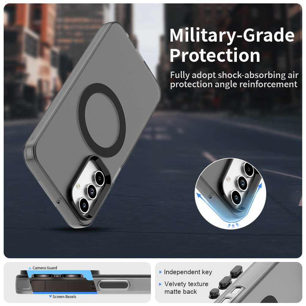Capa MagSafe para Samsung Galaxy A55 5G A556, Techsuit, CandyCase, Preta