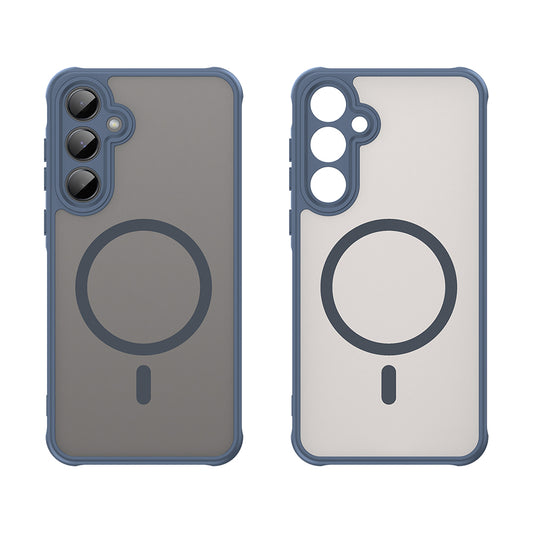 Capa MagSafe para Samsung Galaxy A55 5G A556, Techsuit, HaloFrost II, Azul Marinho