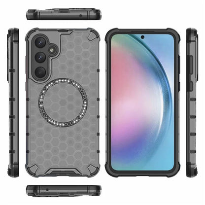 Capa MagSafe para Samsung Galaxy A55 5G A556, Techsuit, HoneyComb Shield, Preta