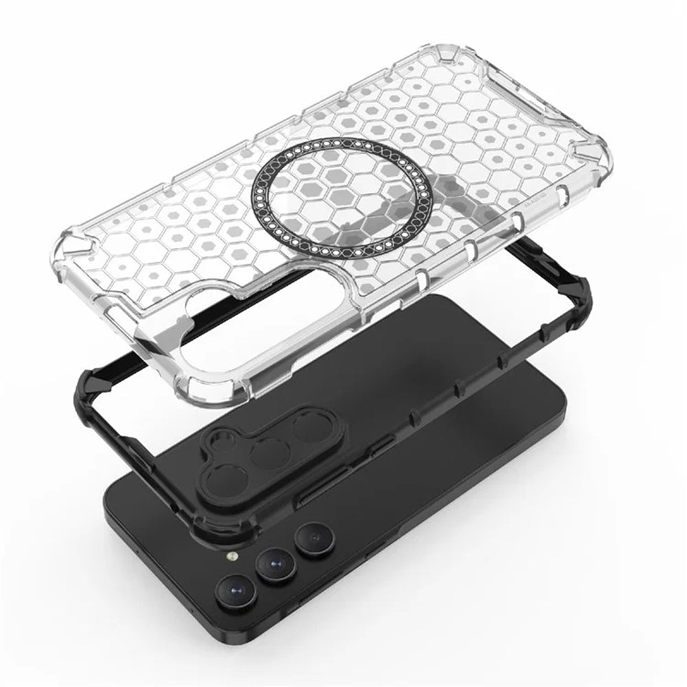 Capa MagSafe para Samsung Galaxy A55 5G A556, Techsuit, HoneyComb Shield, Preta