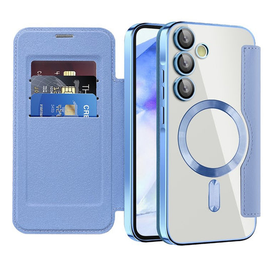 Capa MagSafe para Samsung Galaxy A55 5G A556, Techsuit, SmartMag Book, Azul