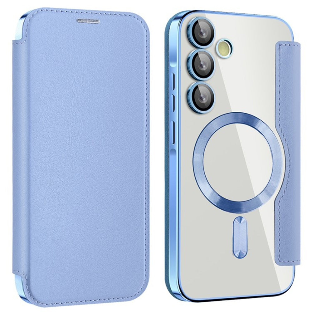 Capa MagSafe para Samsung Galaxy A55 5G A556, Techsuit, SmartMag Book, Azul