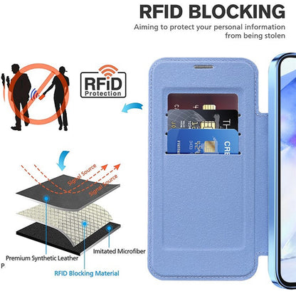 Capa MagSafe para Samsung Galaxy A55 5G A556, Techsuit, SmartMag Book, Azul