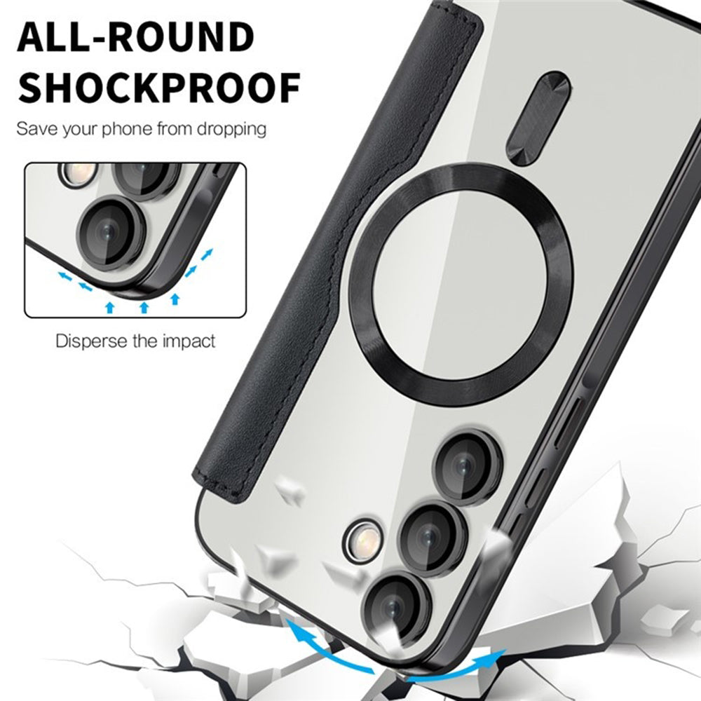 Capa MagSafe para Samsung Galaxy A55 5G A556, Techsuit, SmartMag Book, Preta