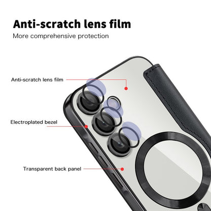 Capa MagSafe para Samsung Galaxy A55 5G A556, Techsuit, SmartMag Book, Preta