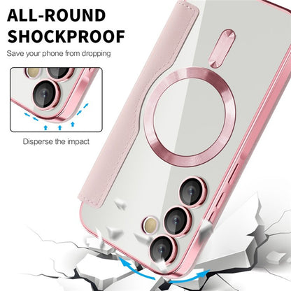 Capa MagSafe para Samsung Galaxy A55 5G A556, Techsuit, SmartMag Book, Rosa