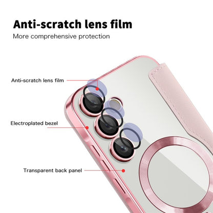 Capa MagSafe para Samsung Galaxy A55 5G A556, Techsuit, SmartMag Book, Rosa