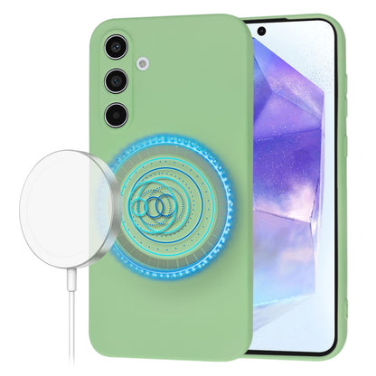 Capa MagSafe para Samsung Galaxy A55 5G A556, Techsuit, SoftFlex, Verde Claro
