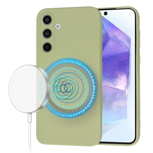 Capa MagSafe para Samsung Galaxy A55 5G A556, Techsuit, SoftFlex, Matcha