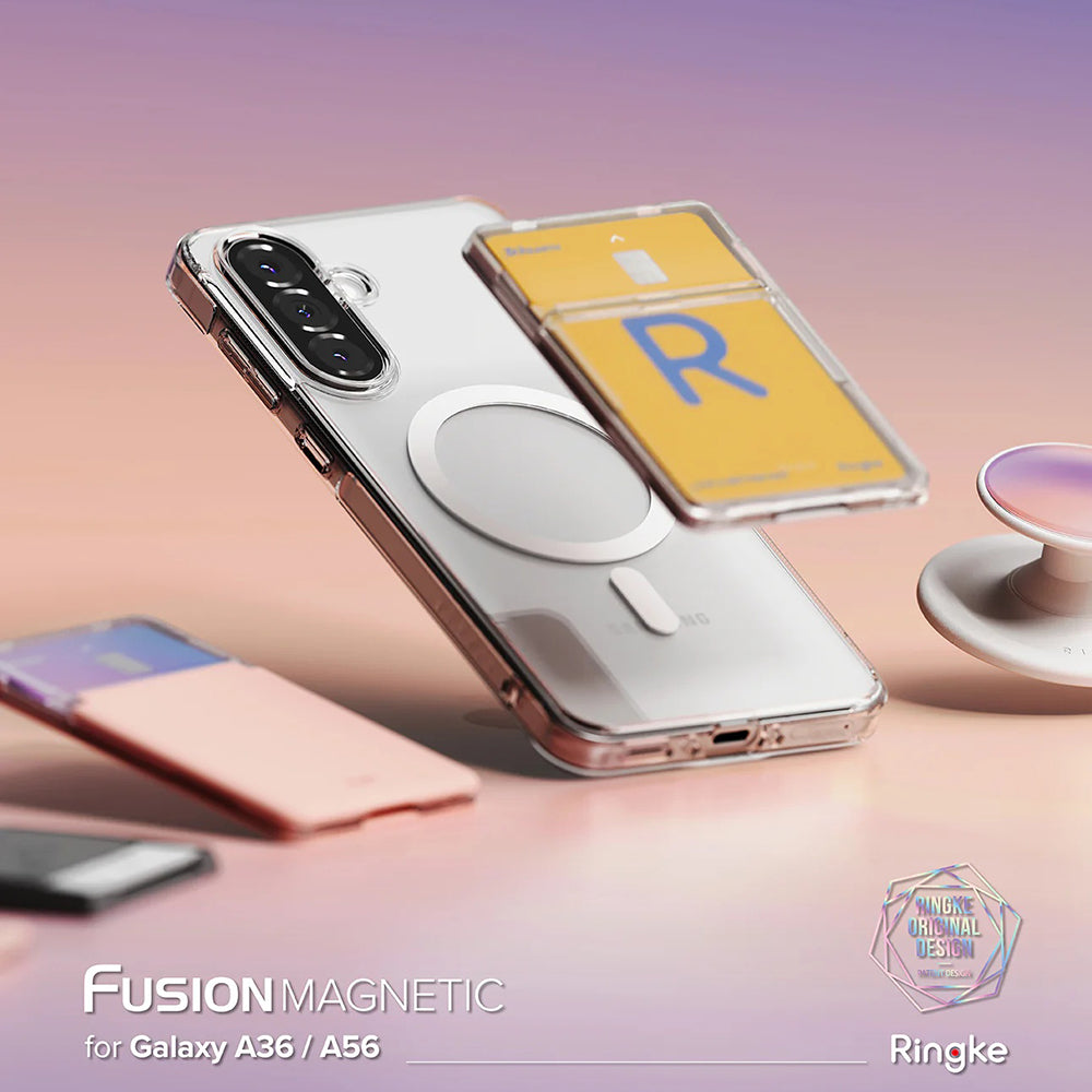 Capa MagSafe para Samsung Galaxy A56 A566 / A36 A366, Ringke, Fusion, Transparente