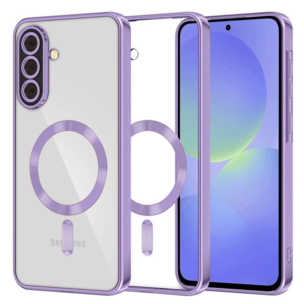 MagSafe Case for Samsung Galaxy A56 A566 / A36 A366, Techsuit, Luxury Crystal, Light Purple