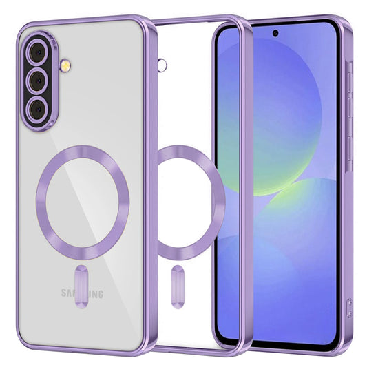 Capa MagSafe para Samsung Galaxy A56 A566 / A36 A366, Techsuit, Luxury Crystal, Roxo Claro