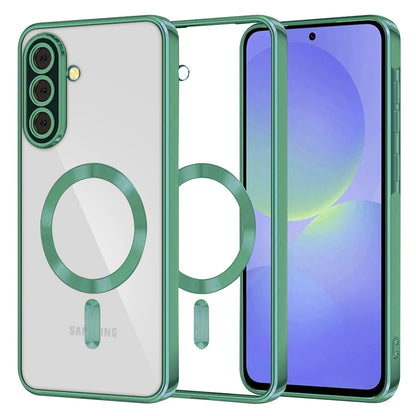 Capa MagSafe para Samsung Galaxy A56 A566 / A36 A366, Techsuit, Luxury Crystal, Verde Claro
