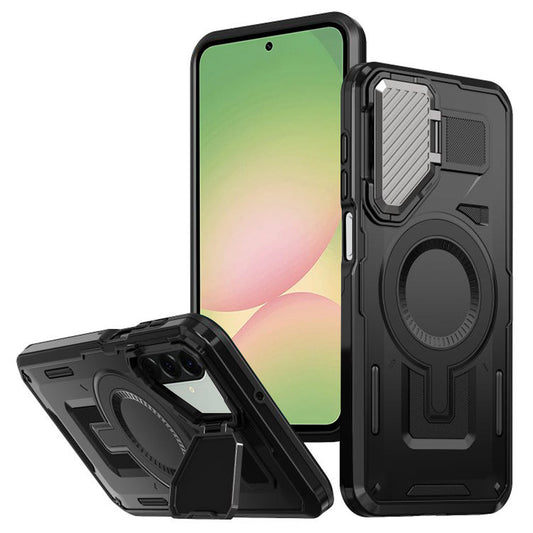 Capa MagSafe para Samsung Galaxy A56 A566, Techsuit, CamVault, Preta