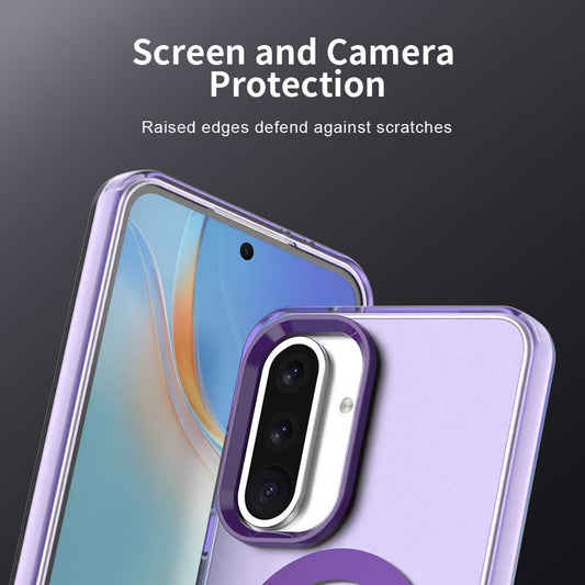 Capa MagSafe para Samsung Galaxy A56 A566, Techsuit, CandyCase, Roxo