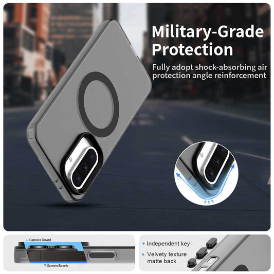 Capa MagSafe para Samsung Galaxy A56 A566, Techsuit, CandyCase, Preta