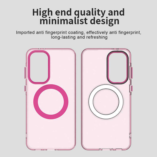 Capa MagSafe para Samsung Galaxy A56 A566, Techsuit, CandyCase, Rosa