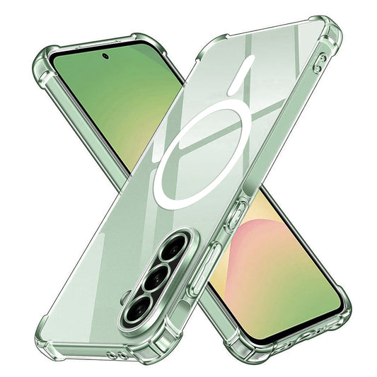 Capa MagSafe para Samsung Galaxy A56 A566, Techsuit, à prova de choque, Transparente