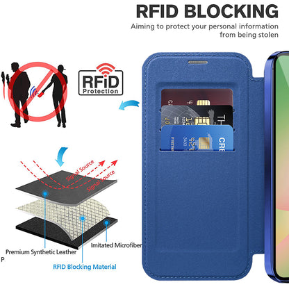 Capa MagSafe para Samsung Galaxy A56 A566, Techsuit, SmartMag Book, Azul