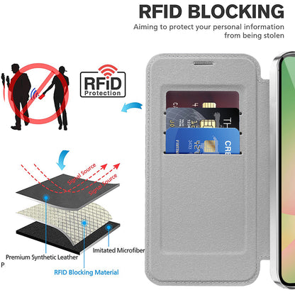 MagSafe Case for Samsung Galaxy A56 A566, Techsuit, SmartMag Book, Gray