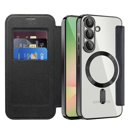 Capa MagSafe para Samsung Galaxy A56 A566, Techsuit, SmartMag Book, Preta