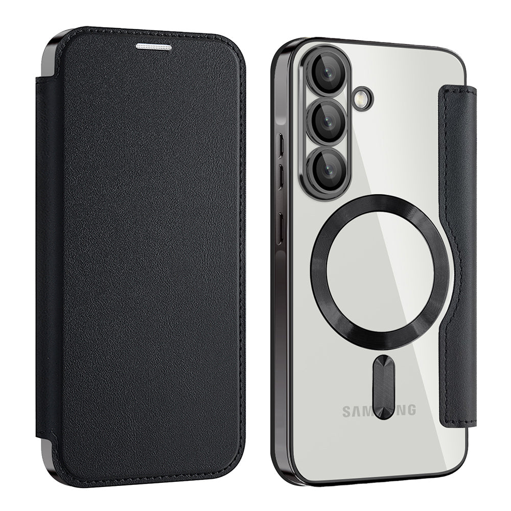 Capa MagSafe para Samsung Galaxy A56 A566, Techsuit, SmartMag Book, Preta