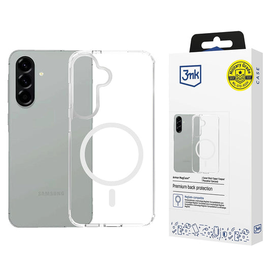 Capa MagSafe para Samsung Galaxy A57 5G, 3MK, Armor MagCase, Transparente