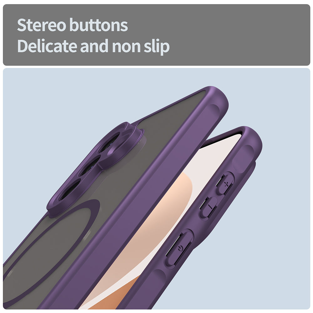 Capa MagSafe para Samsung Galaxy A57 5G, Techsuit, HaloFrost II, Roxo