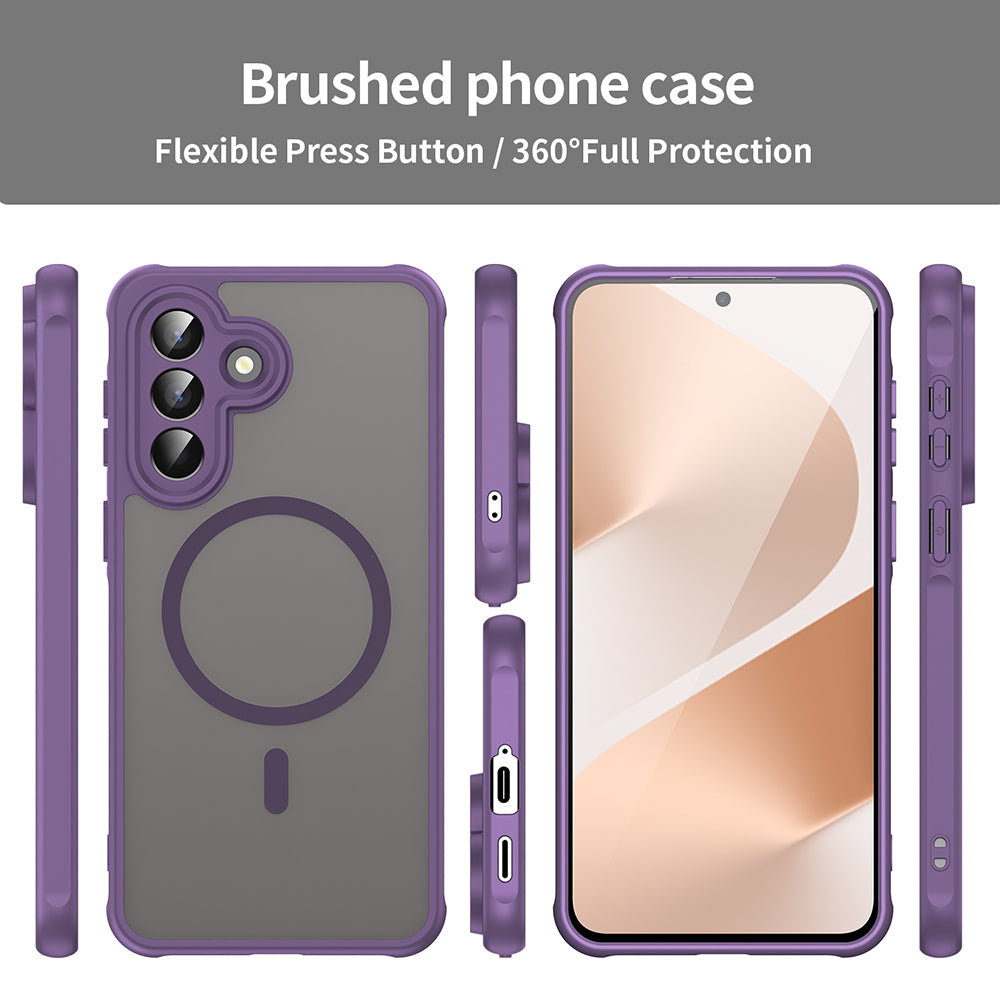 Capa MagSafe para Samsung Galaxy A57 5G, Techsuit, HaloFrost II, Roxo