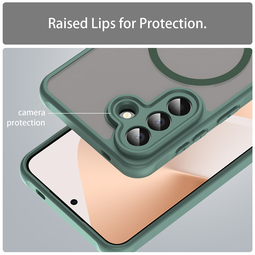 Capa MagSafe para Samsung Galaxy A57 5G, Techsuit, HaloFrost II, Verde