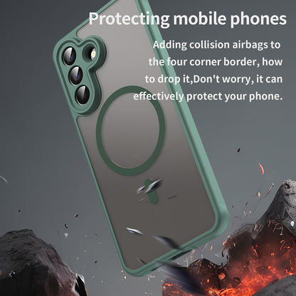 Capa MagSafe para Samsung Galaxy A57 5G, Techsuit, HaloFrost II, Verde