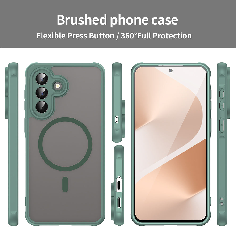 Capa MagSafe para Samsung Galaxy A57 5G, Techsuit, HaloFrost II, Verde