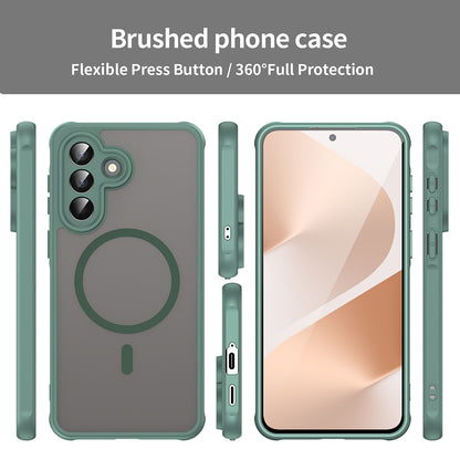 Capa MagSafe para Samsung Galaxy A57 5G, Techsuit, HaloFrost II, Verde