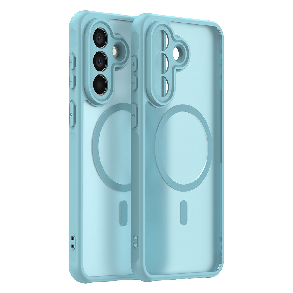 Capa MagSafe para Samsung Galaxy A57 5G, Techsuit, HaloFrost II, Verde Claro