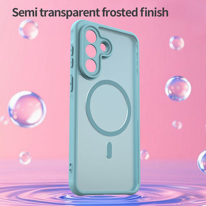 Capa MagSafe para Samsung Galaxy A57 5G, Techsuit, HaloFrost II, Verde Claro