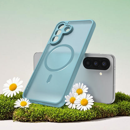 Capa MagSafe para Samsung Galaxy A57 5G, Techsuit, HaloFrost II, Verde Claro
