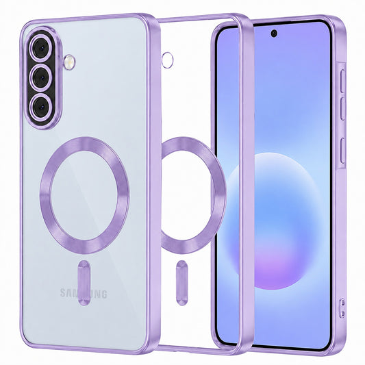 Capa MagSafe para Samsung Galaxy A57 5G, Techsuit, Luxury Crystal, Roxo Claro