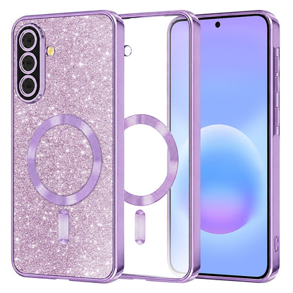 MagSafe Case for Samsung Galaxy A57 5G, Techsuit, Luxury Glitter, Light Purple