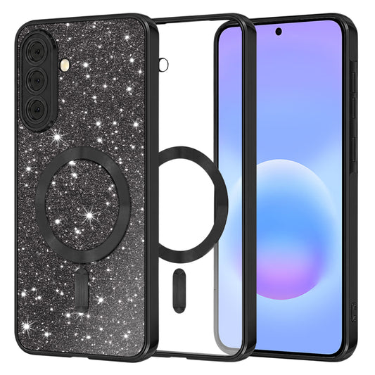 Capa MagSafe para Samsung Galaxy A57 5G, Techsuit, Luxury Glitter, Preta