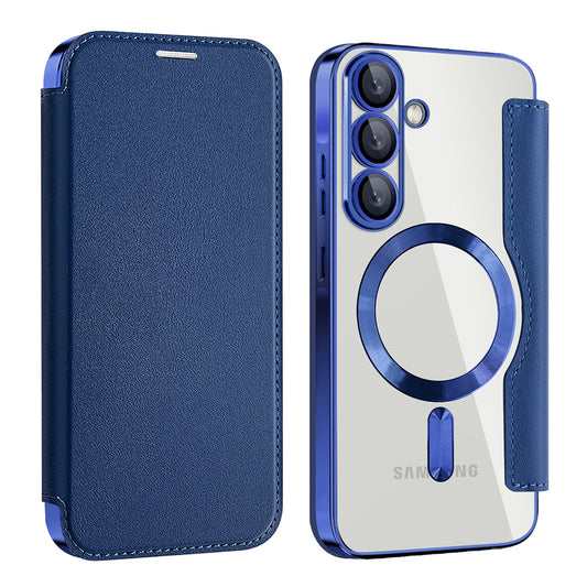 Capa MagSafe para Samsung Galaxy A57 5G, Techsuit, SmartMag Book, Azul