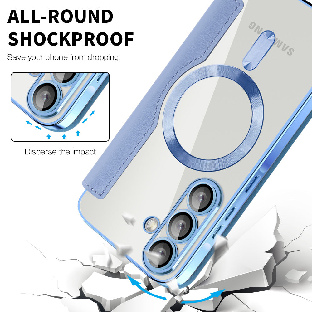 Capa MagSafe para Samsung Galaxy A57 5G, Techsuit, SmartMag Book, Azul