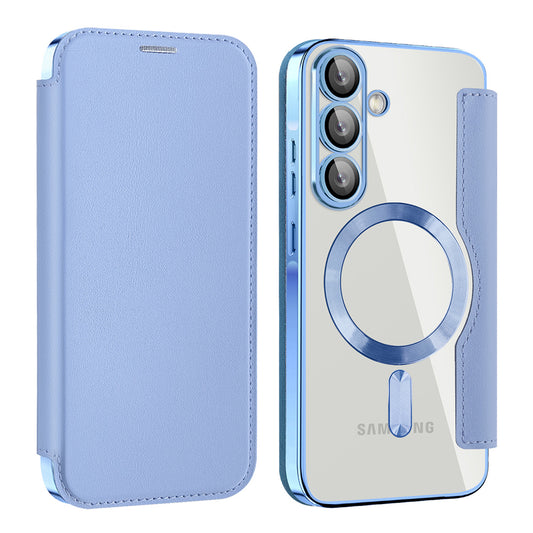 Capa MagSafe para Samsung Galaxy A57 5G, Techsuit, SmartMag Book, Azul