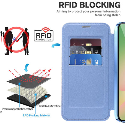 Capa MagSafe para Samsung Galaxy A57 5G, Techsuit, SmartMag Book, Azul