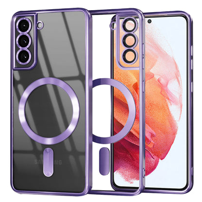Capa MagSafe para Samsung Galaxy S21 5G G991, Techsuit, Luxury Crystal, Roxo Claro