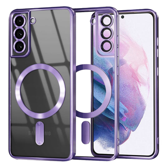 Capa MagSafe para Samsung Galaxy S21+ 5G G996, Techsuit, Luxury Crystal, Roxo Claro