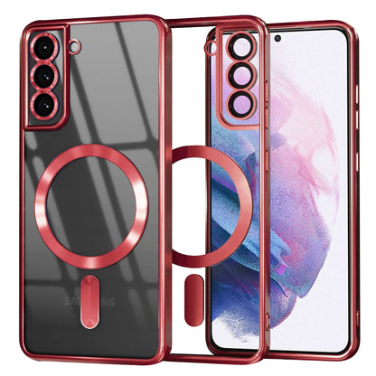 MagSafe Case for Samsung Galaxy S21+ 5G G996, Techsuit, Luxury Crystal, Red